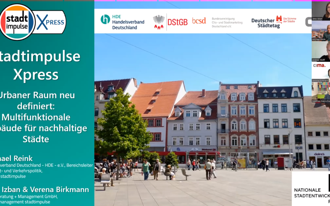 Rückblick: 9. stadtimpulse XPress – „Urbaner Raum neu definiert: Multifunktionale Gebäude für nachhaltige Städte“ vom 22.09.2023 